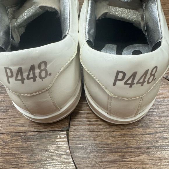 P448 white and silver sneakers lightly worn size 38/7.5 - Picture 4 of 6